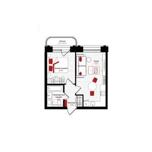 1-к квартира, вторичка, 36м2, 5/25 этаж