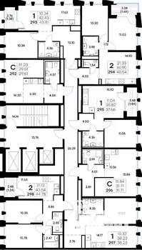 1-к квартира, строящийся дом, 44м2, 7/20 этаж