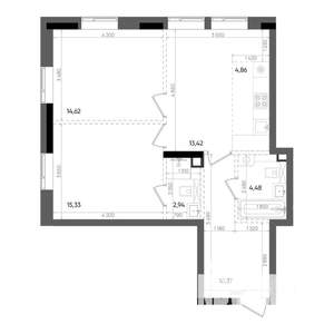 3-к квартира, вторичка, 66м2, 12/22 этаж