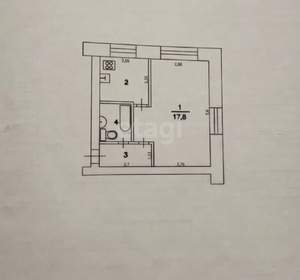 1-к квартира, вторичка, 31м2, 4/5 этаж