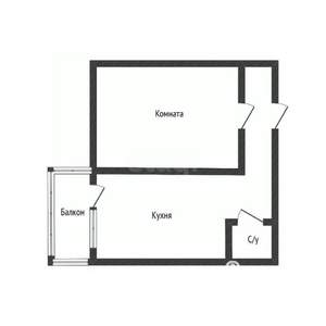 1-к квартира, вторичка, 38м2, 1/9 этаж