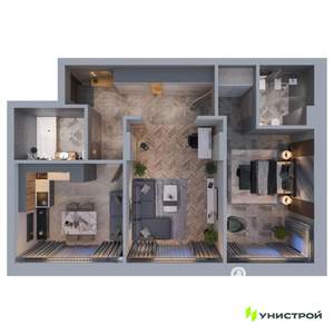 2-к квартира, вторичка, 66м2, 7/21 этаж