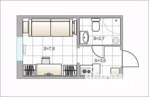 Студия квартира, вторичка, 12м2, 3/9 этаж