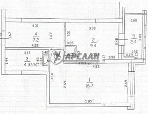 1-к квартира, вторичка, 40м2, 12/23 этаж