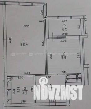 1-к квартира, вторичка, 45м2, 21/25 этаж