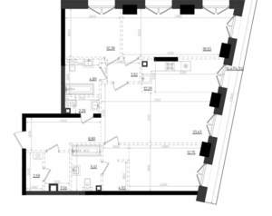 3-к квартира, строящийся дом, 116м2, 2/19 этаж