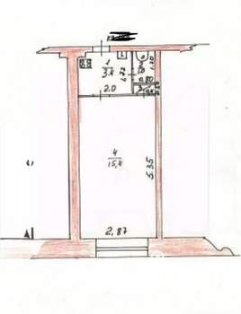 Студия квартира, вторичка, 20м2, 2/9 этаж