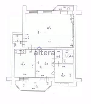 4-к квартира, вторичка, 108м2, 7/10 этаж
