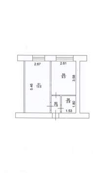 1-к квартира, вторичка, 29м2, 1/5 этаж