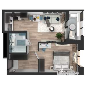 1-к квартира, вторичка, 43м2, 7/23 этаж