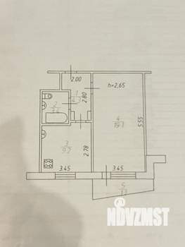 1-к квартира, вторичка, 36м2, 9/9 этаж
