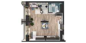 1-к квартира, вторичка, 47м2, 10/25 этаж