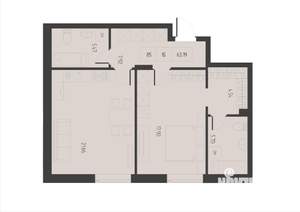 1-к квартира, вторичка, 65м2, 2/5 этаж