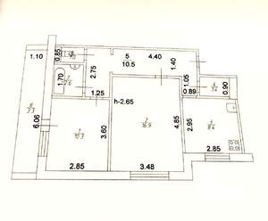 2-к квартира, вторичка, 54м2, 3/9 этаж