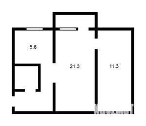 2-к квартира, вторичка, 45м2, 5/5 этаж