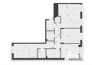 3-к квартира, строящийся дом, 127м2, 2/5 этаж