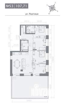 4-к квартира, строящийся дом, 108м2, 7/9 этаж