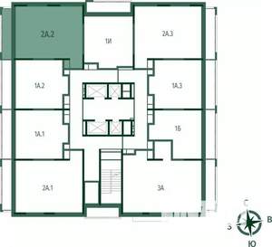 2-к квартира, вторичка, 59м2, 21/25 этаж