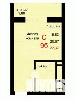 Студия квартира, вторичка, 22м2, 7/12 этаж