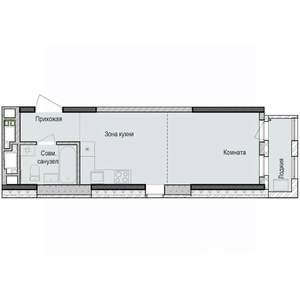 Студия квартира, строящийся дом, 30м2, 4/23 этаж