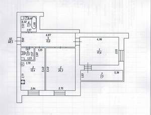 2-к квартира, вторичка, 69м2, 11/16 этаж