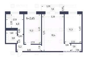 3-к квартира, вторичка, 58м2, 5/5 этаж
