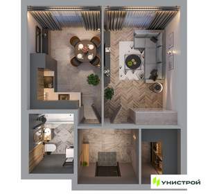 1-к квартира, вторичка, 38м2, 5/7 этаж