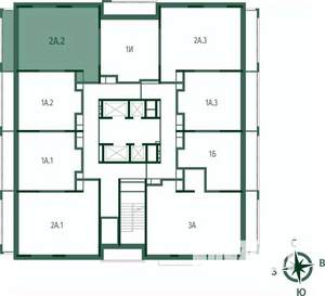 2-к квартира, вторичка, 59м2, 23/25 этаж