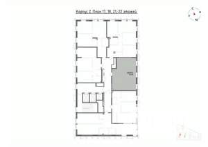 2-к квартира, вторичка, 55м2, 21/22 этаж