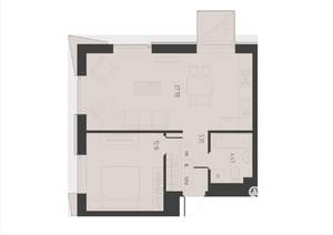 1-к квартира, вторичка, 52м2, 6/6 этаж