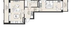 1-к квартира, вторичка, 52м2, 3/5 этаж