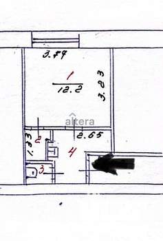 Студия квартира, вторичка, 19м2, 4/5 этаж