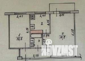 2-к квартира, вторичка, 43м2, 5/5 этаж