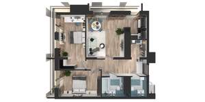 2-к квартира, вторичка, 72м2, 12/25 этаж