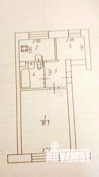 1-к квартира, вторичка, 37м2, 6/10 этаж