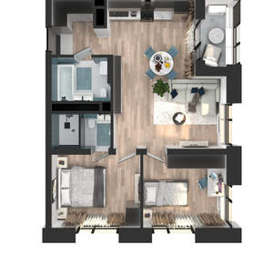 2-к квартира, вторичка, 62м2, 13/23 этаж