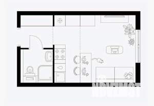 Студия квартира, вторичка, 17м2, 4/5 этаж