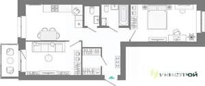 2-к квартира, вторичка, 60м2, 3/10 этаж