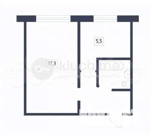 1-к квартира, вторичка, 29м2, 5/5 этаж