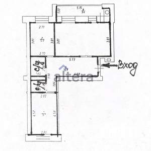 3-к квартира, вторичка, 66м2, 8/10 этаж