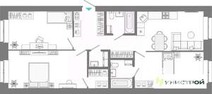 3-к квартира, вторичка, 87м2, 3/10 этаж