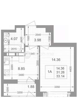 1-к квартира, вторичка, 33м2, 4/24 этаж
