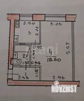 1-к квартира, вторичка, 30м2, 5/5 этаж