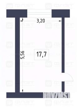 1-к квартира, вторичка, 18м2, 2/5 этаж