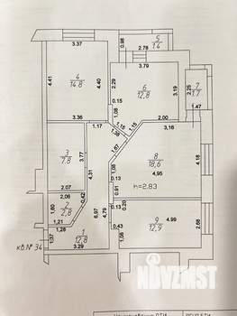 3-к квартира, вторичка, 83м2, 10/16 этаж