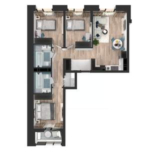 3-к квартира, вторичка, 80м2, 5/23 этаж