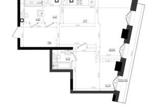 2-к квартира, строящийся дом, 70м2, 2/19 этаж
