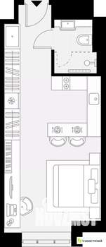 1-к квартира, вторичка, 28м2, 5/27 этаж
