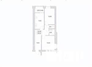 2-к квартира, вторичка, 58м2, 2/10 этаж