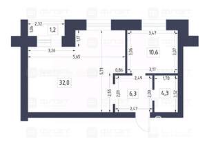 1-к квартира, вторичка, 54м2, 5/10 этаж